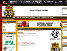 Tablet Screenshot of dourominorhockey.com